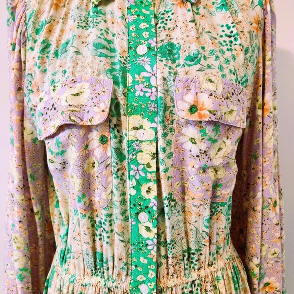 LOFT Vintage-Inspired Floral Maxi Dress – Size Small - Picture 3 of 4